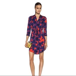 Diane von furstenberg Freya silk blend poppy dress